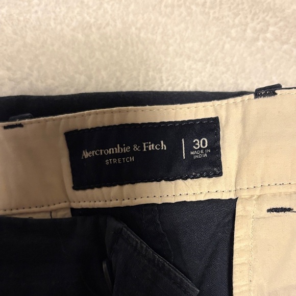 Abercrombie & Fitch Navy Flat Front Shorts - Picture 2 of 3